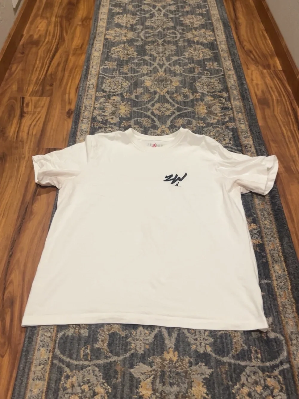 Jordan Zion Williamson White Graphic Chest Logo Tee